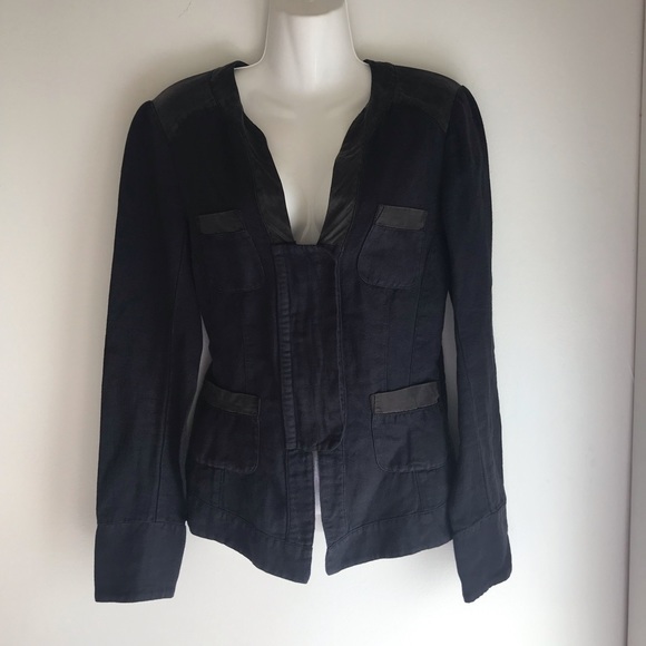 Burning Torch blazer linen silk sz S luxe details - Picture 3 of 9